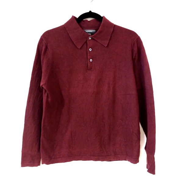 SOLD🚫 Merona Long Sleeves Knit Polo Shirt - Picture 1 of 4
